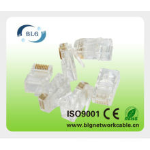 Модульная вилка rj45 utp cat6 10pin